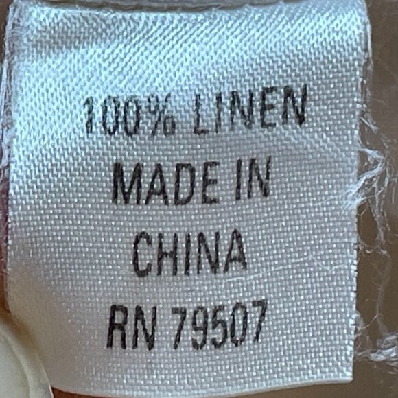 ISDA and Co Linen Shirt Women's Button Down Ivory Color Mother of Pearl Buttons - Picture 8 of 8